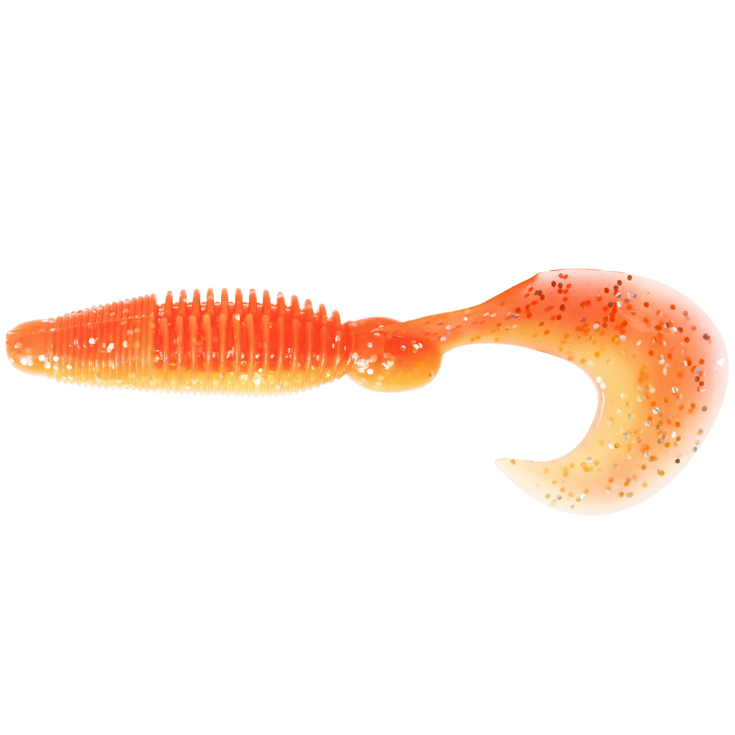 CAPERLAN IWAKI GRUB 115 RED CHART X2 SOFT FISHING LURE