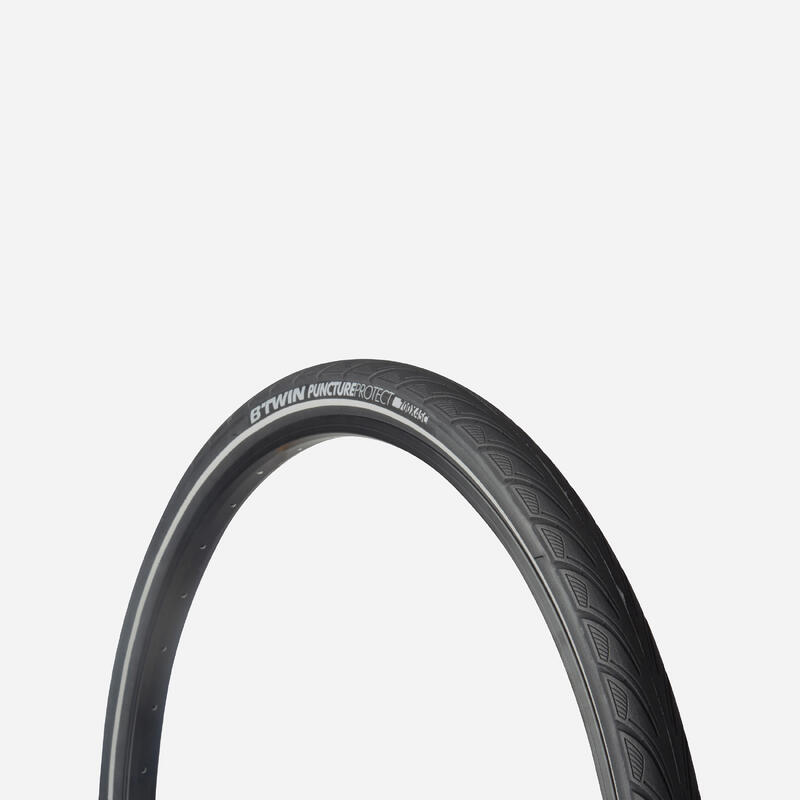 City5 Protect 700x42 City Bike Tyre / ETRTO 44622 Black Decathlon