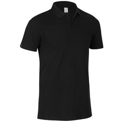 Polo de golf homme manches courtes 100 temps tempéré noir