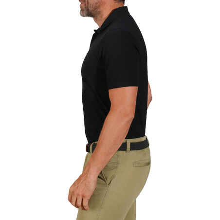 Men's golf short-sleeved polo shirt MW500 black