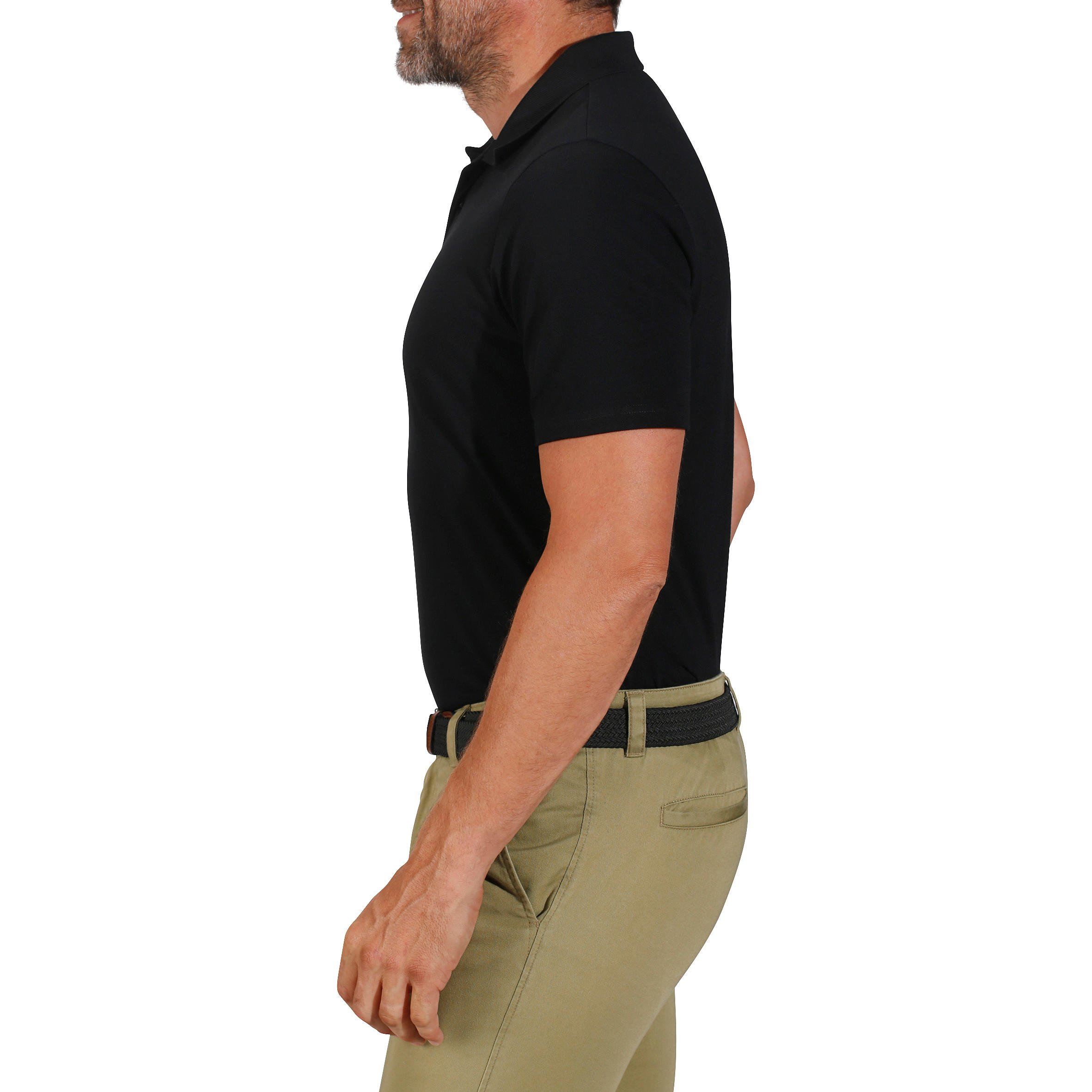 Polo de golf manches courtes homme MW500 noir 41/63