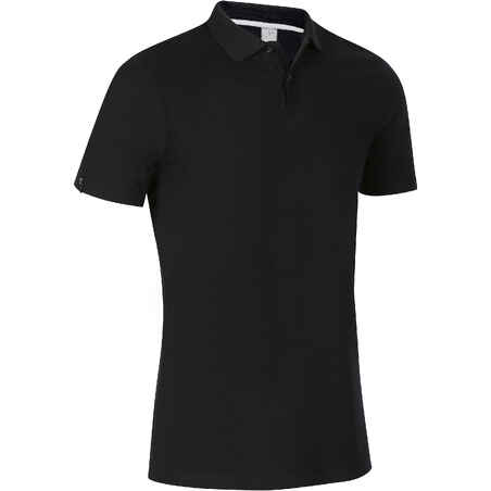 Men's golf short-sleeved polo shirt MW500 black