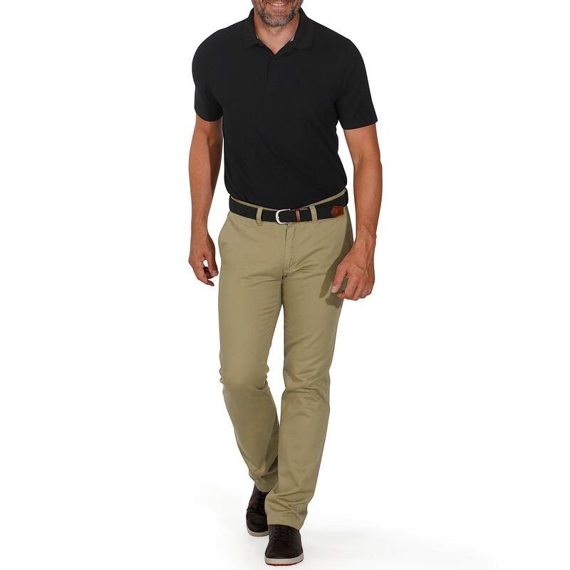 Polo Golf Hombre Negro Manga Corta