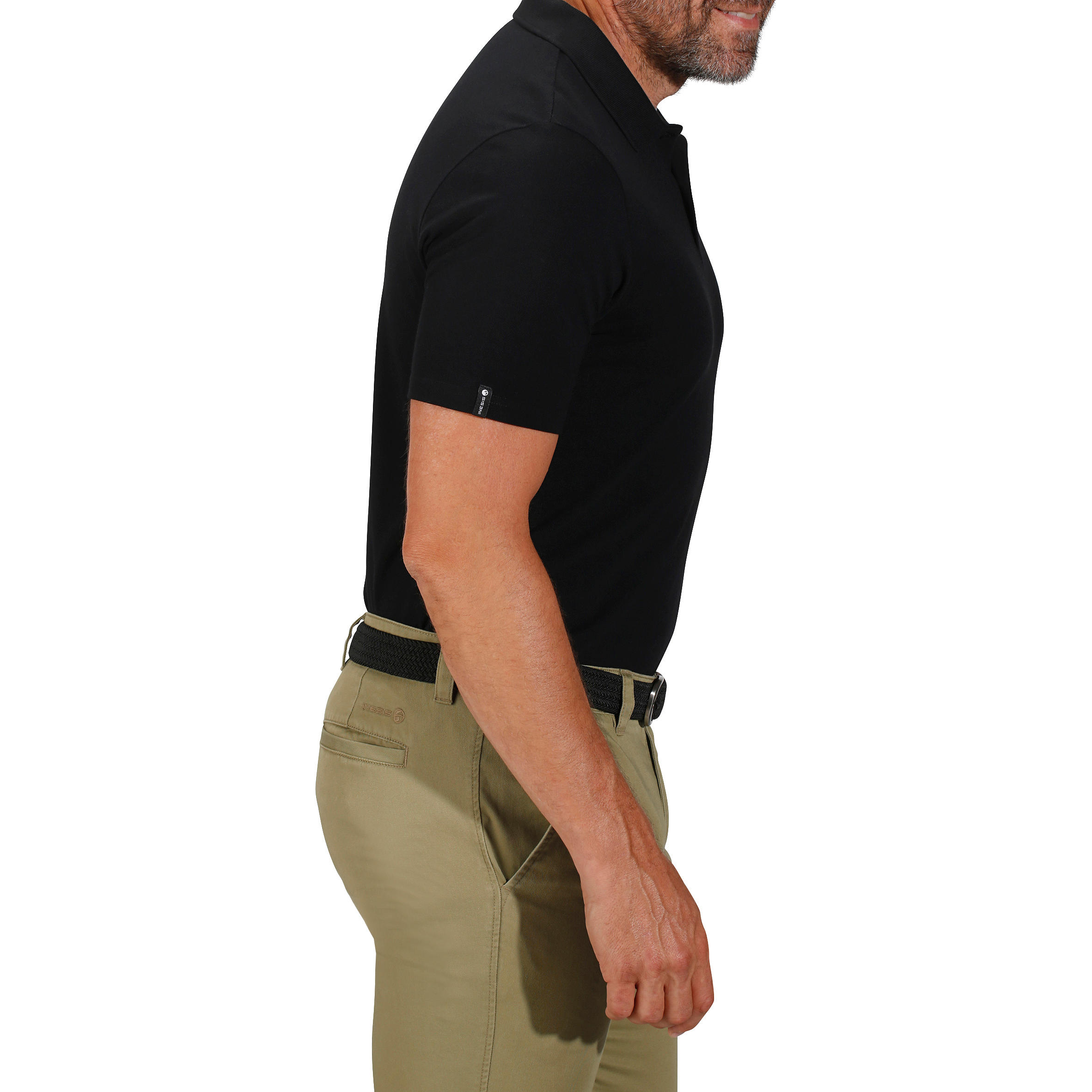 Polo de golf manches courtes homme MW500 noir 35/63