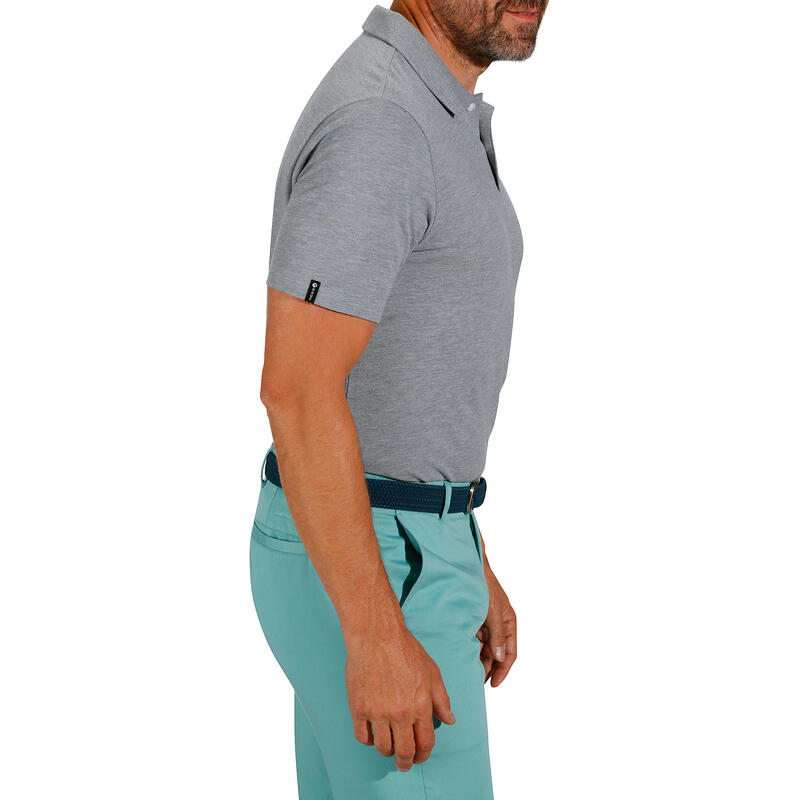 Polo de golf manches courtes homme MW500 gris chiné