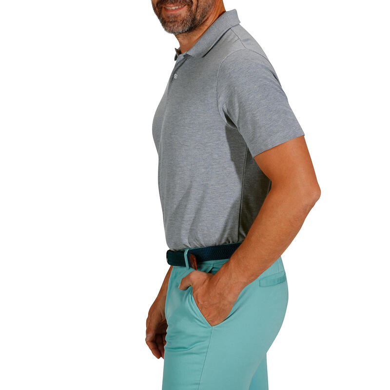 Polo de golf manches courtes homme MW500 gris chiné