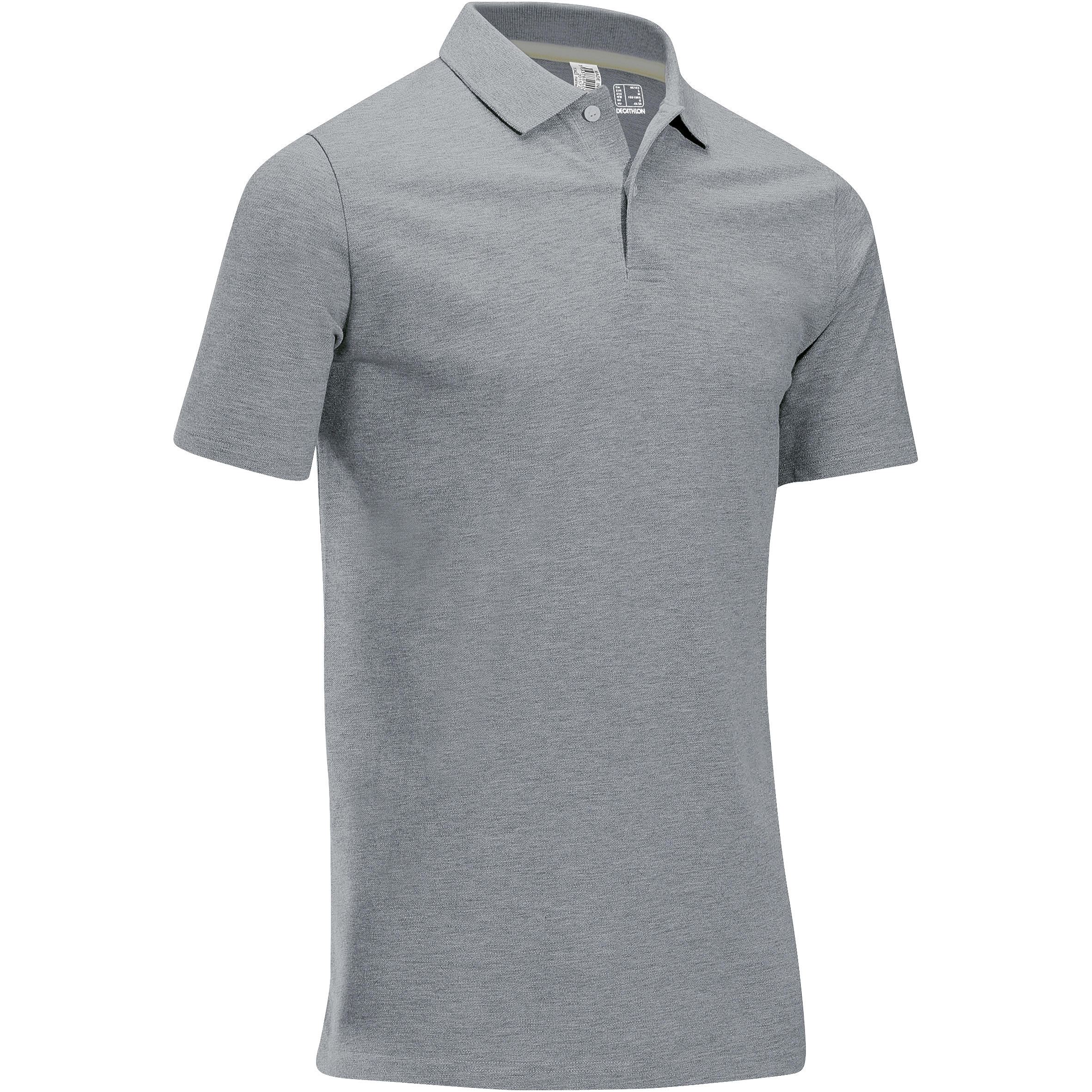 Men's golf short-sleeved polo shirt MW500 mottled grey 31/39
