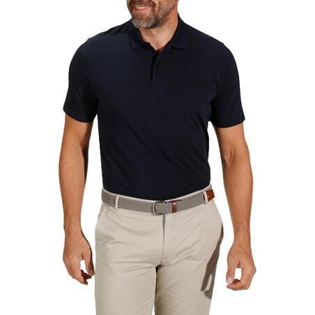 Polo de golf manches courtes homme MW500 bleu marine