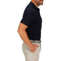 Men's golf short-sleeved polo shirt MW500 navy blue