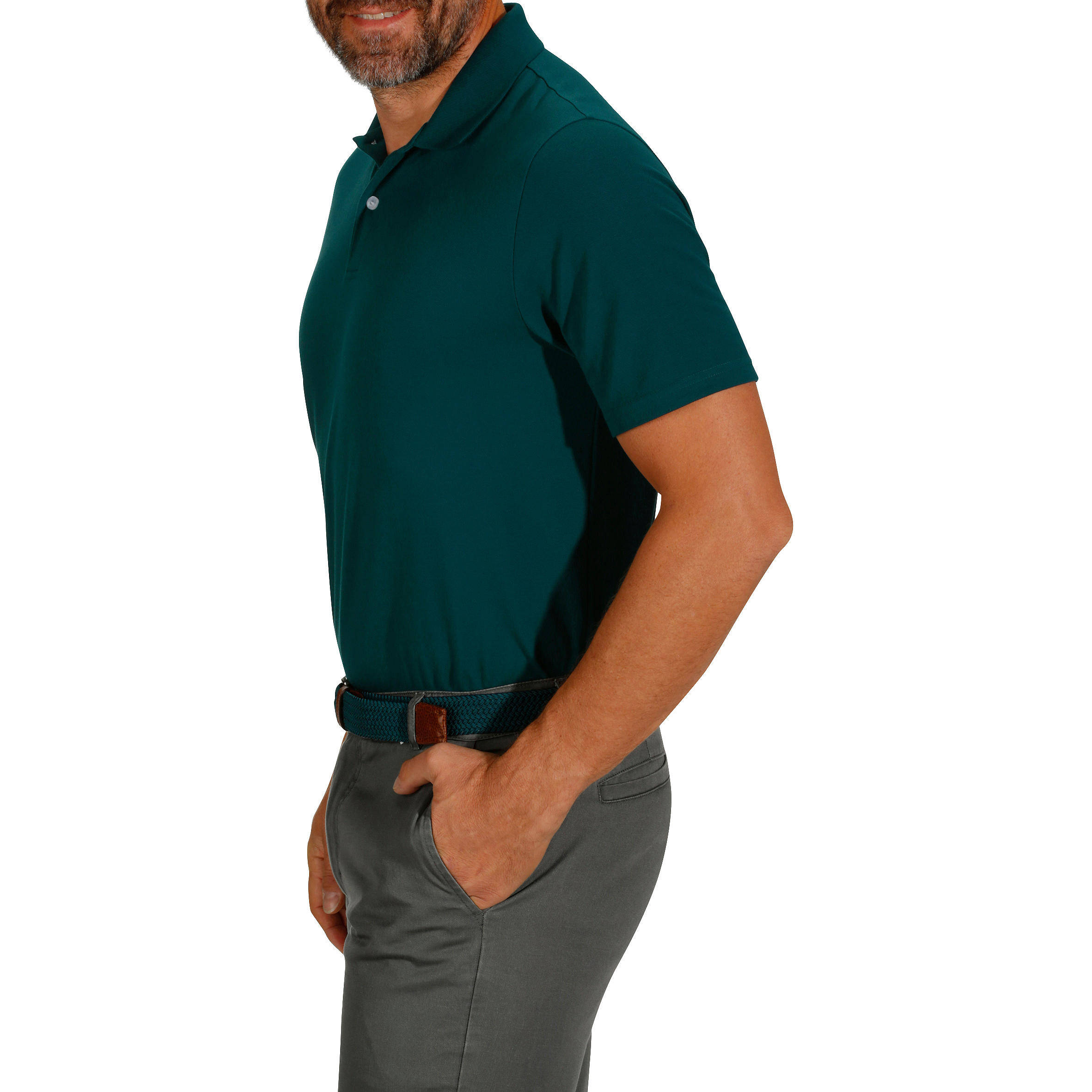 Men Golf Polo T-Shirt 500 Petrol Blue -  2