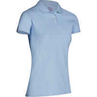 WOMEN'S GOLF SHORT SLEEVE POLO SHIRT - MW100 SKY BLUE