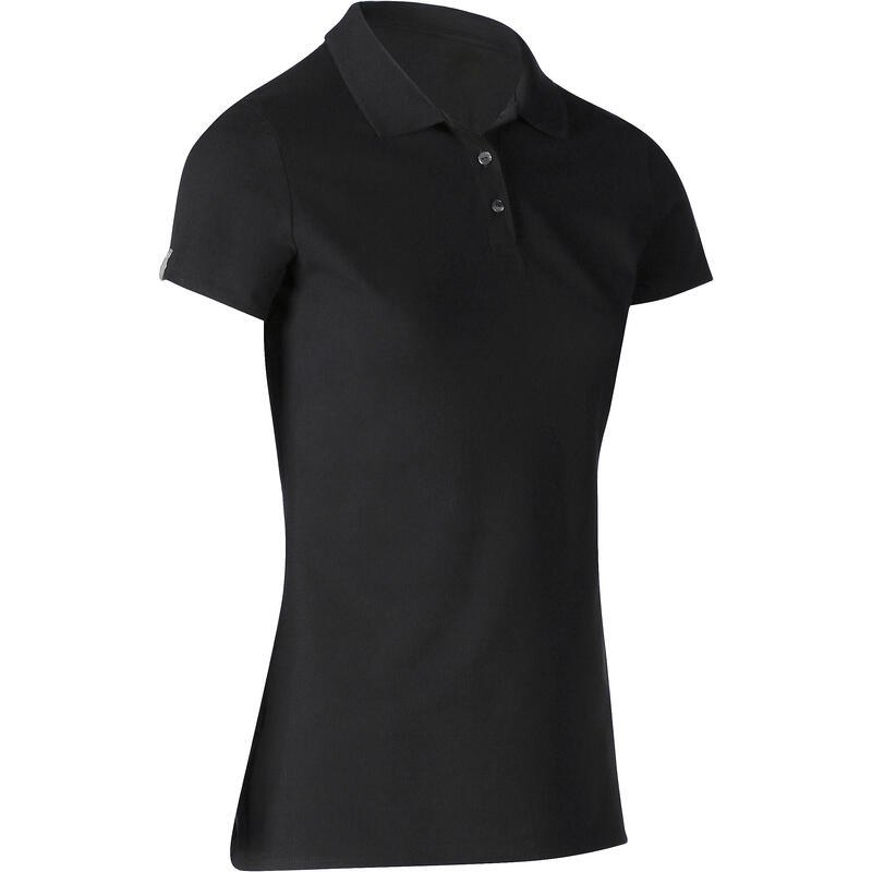 Tricou Polo MW100 Negru Damă