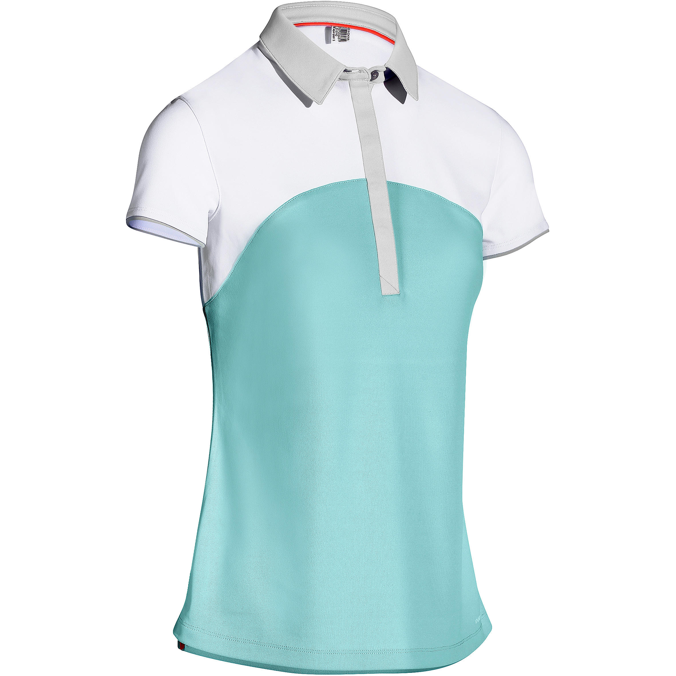 INESIS Women's Golf Polo 900 - Blue Lagoon / White 
