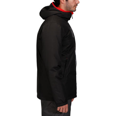 Куртка чоловіча 100 для лижного спорту чорна