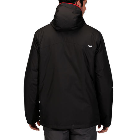 Куртка чоловіча 100 для лижного спорту чорна