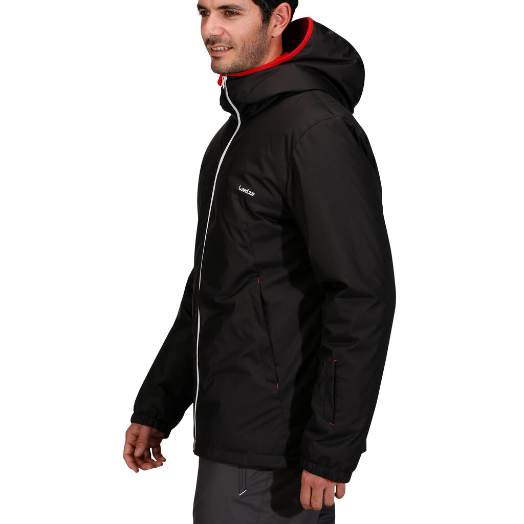 Skijacke Piste 100 Herren schwarz