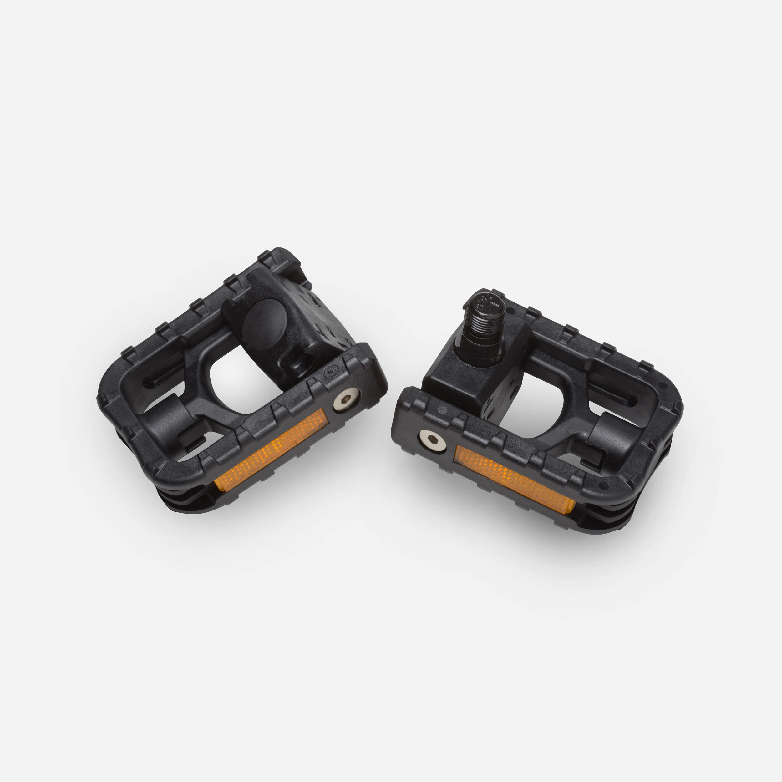 City Bike Folding Platform Pedals - Resin Black