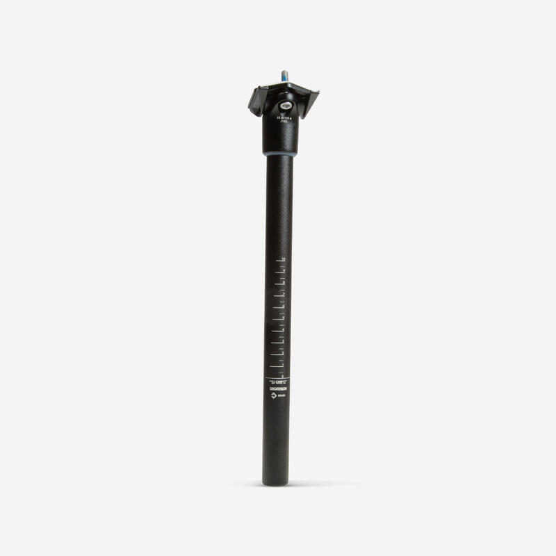 Zadelpen met diameter van 23,4 mm en van 25 tot 27,2 mm zwart