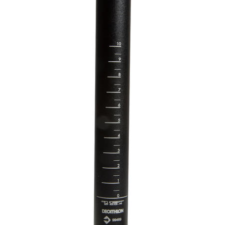 Sadelstolpe 23,4 mm med adaptrar för 25–27,2 mm svart