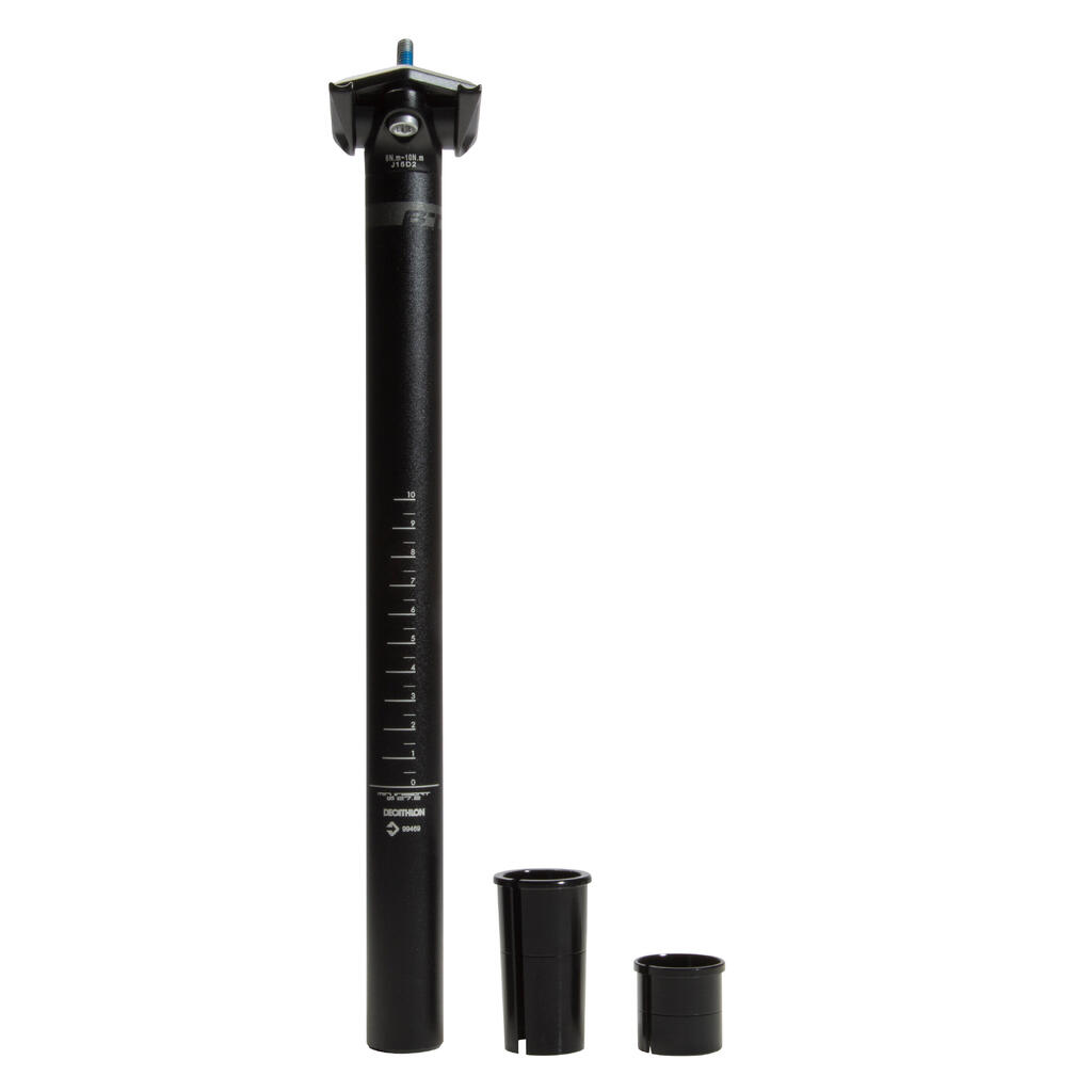 TUBO SILLÍN NEGRO 27,2 MM DIÁMETRO ADAPTADORES 29,8-33 MM