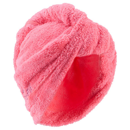 Swimming Soft Microfibre Hair Towel - Pink - Decathlon