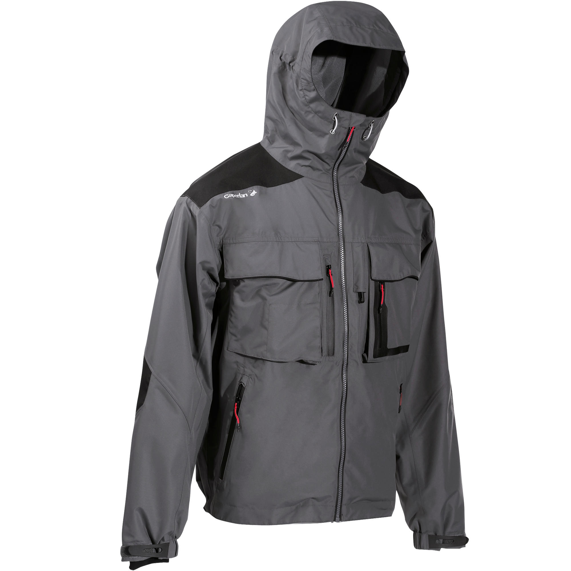 Chaqueta impermeable de pesca Caperlan 500 gris | Caperlan