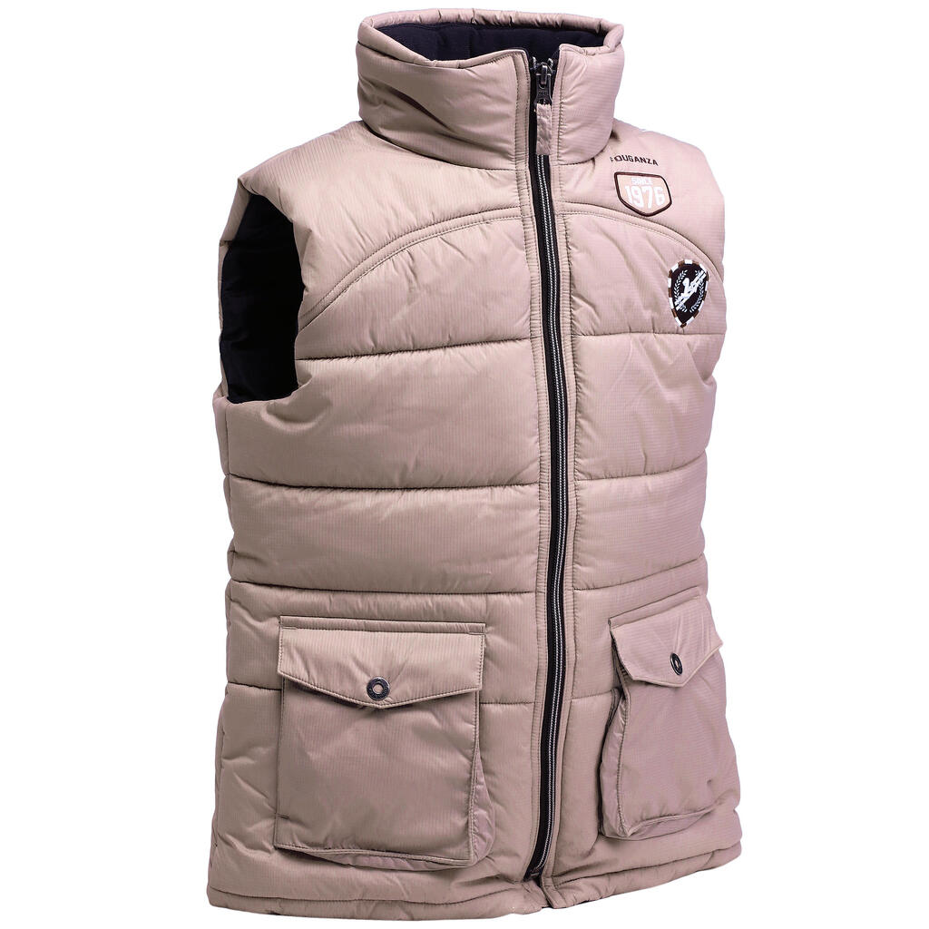Reitweste 500 Warm Kinder marineblau/bordeaux