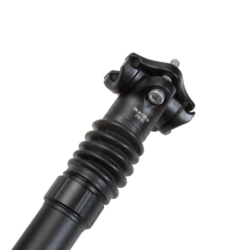 Sztyca siodła amortyzowana Btwin 27,2 mm z adapterem od 29,8 do 31,8 mm