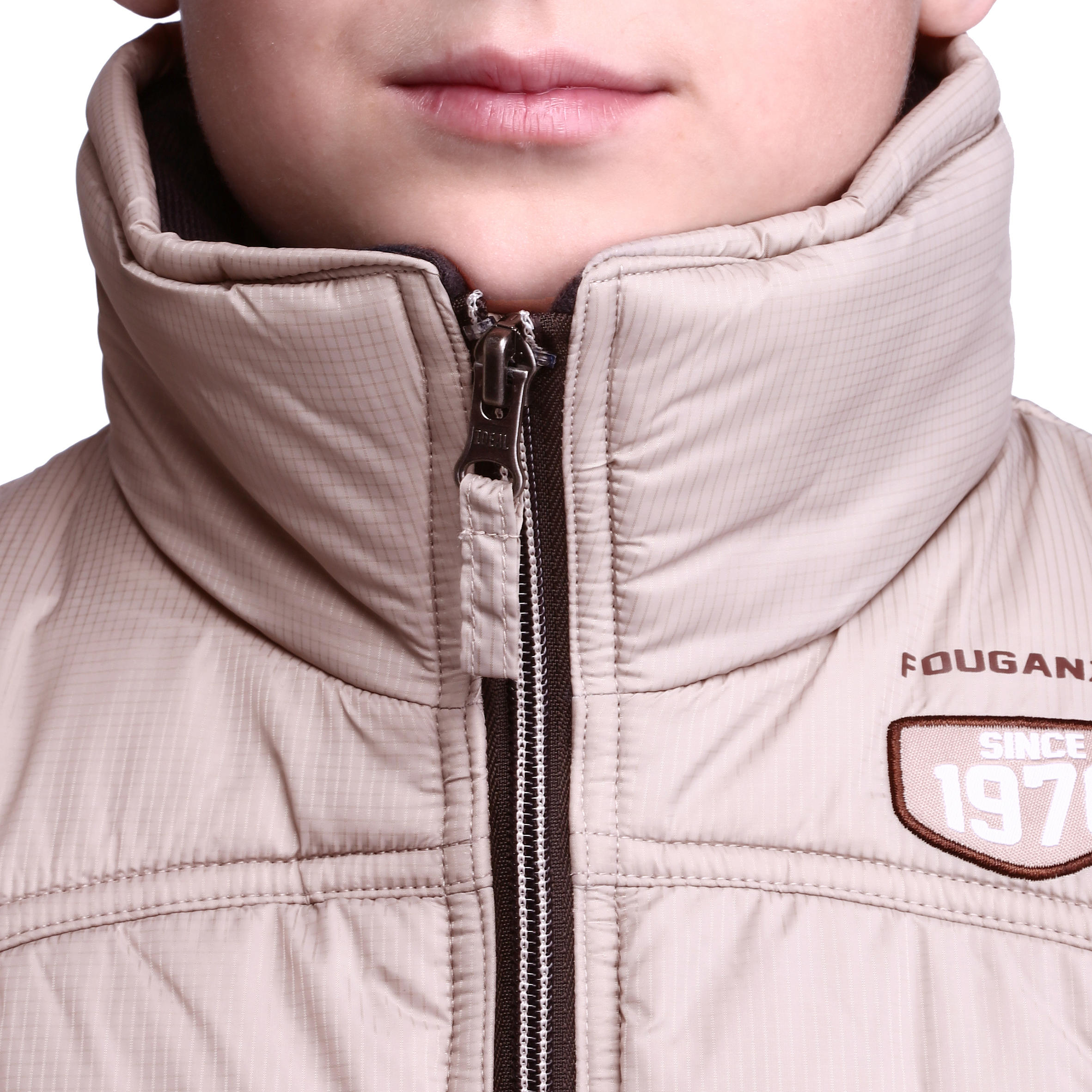 Paddock Kids' Warm Horse Riding Gilet - Beige 7/18