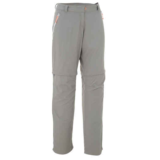 
      Dámske trekingové nohavice Forclaz 100 odopínateľné sivé
  