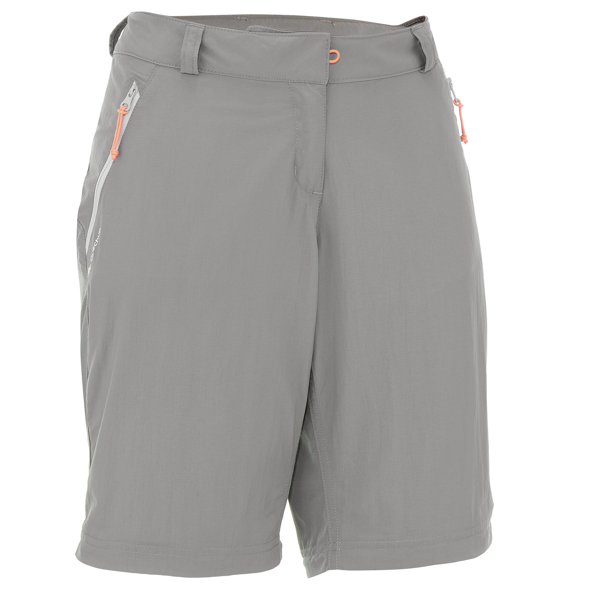 Women's Forclaz 100 modular grey trekking trousers 6/15