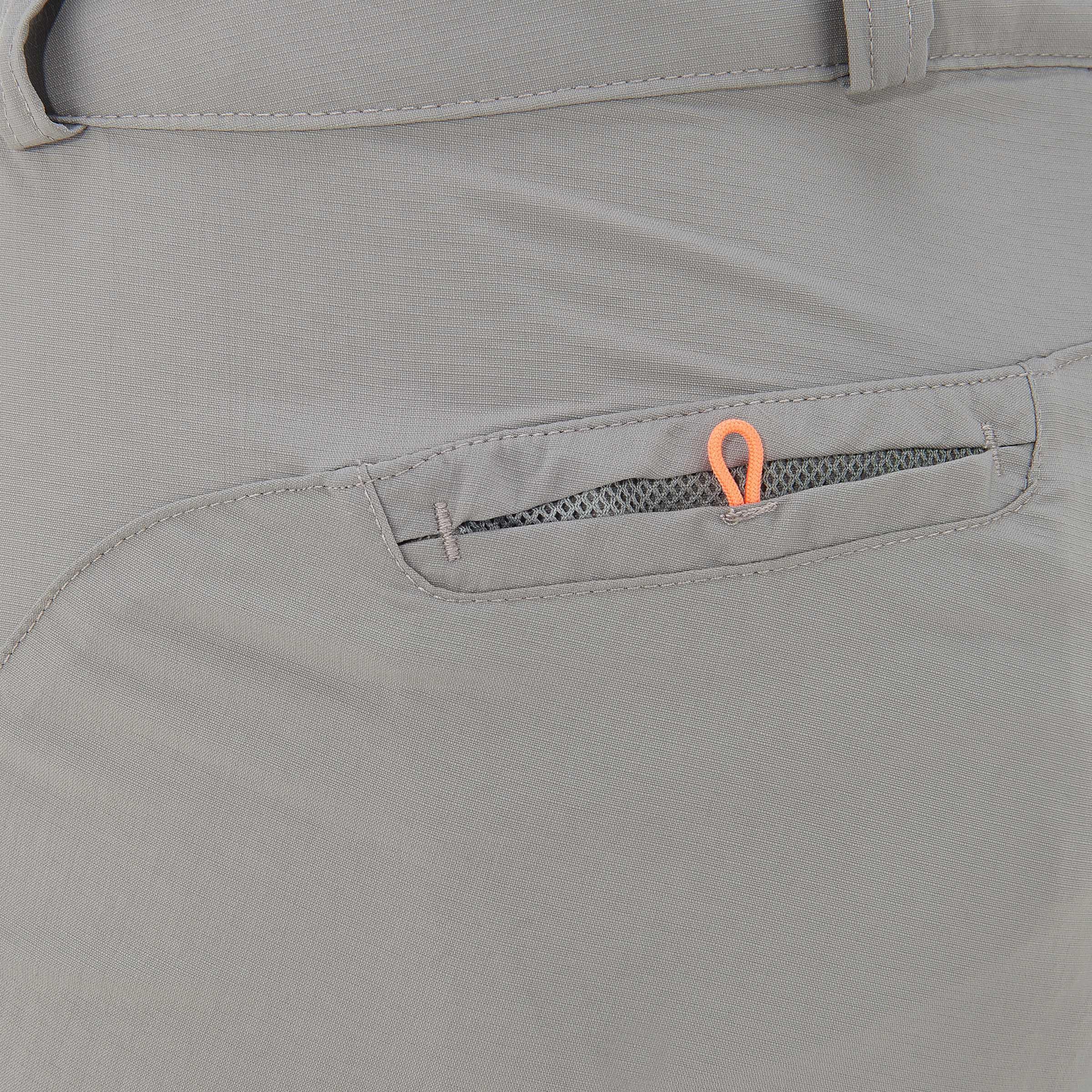 Women's Forclaz 100 modular grey trekking trousers 12/15
