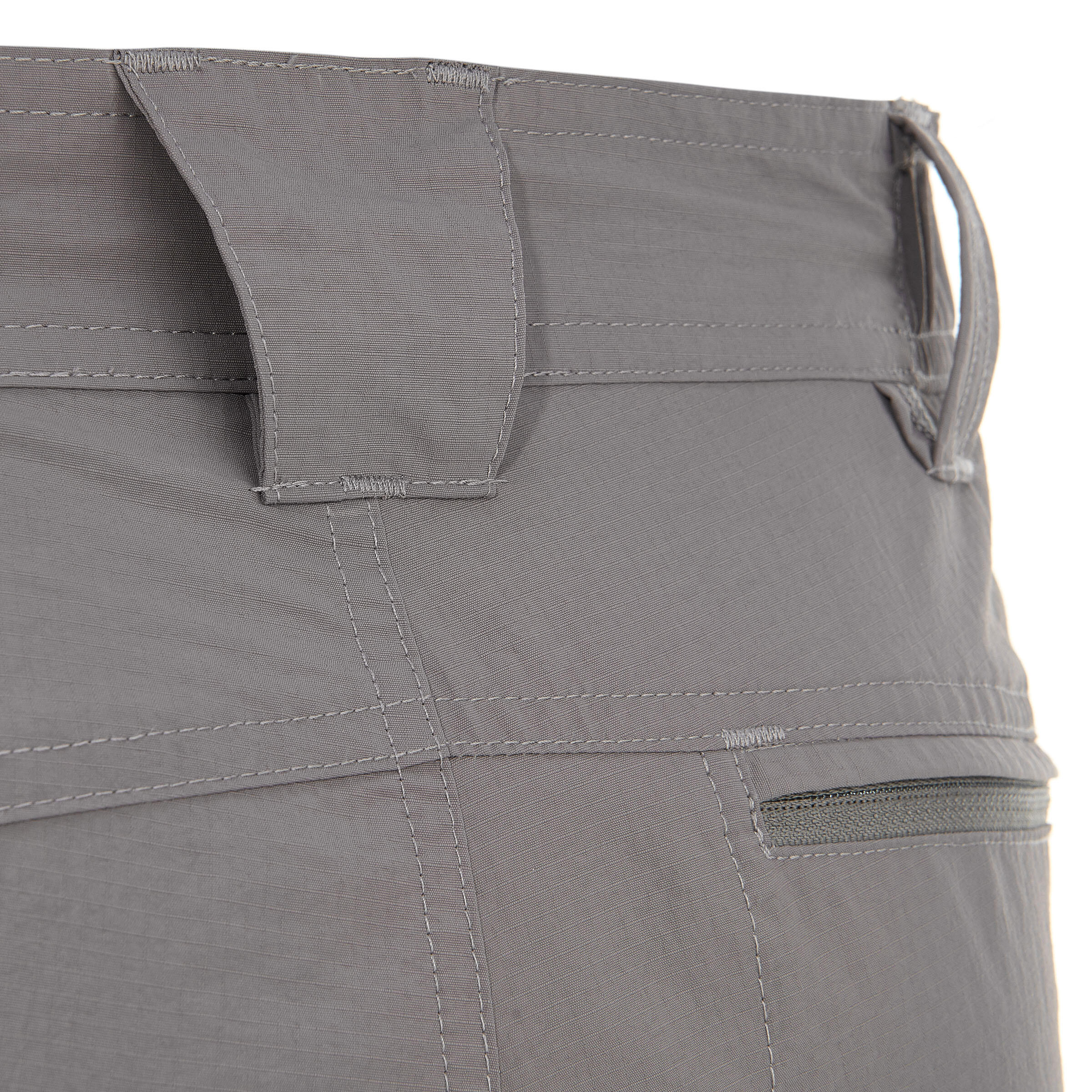 Forclaz 100 convertible hiking trousers - Light Grey 13/19