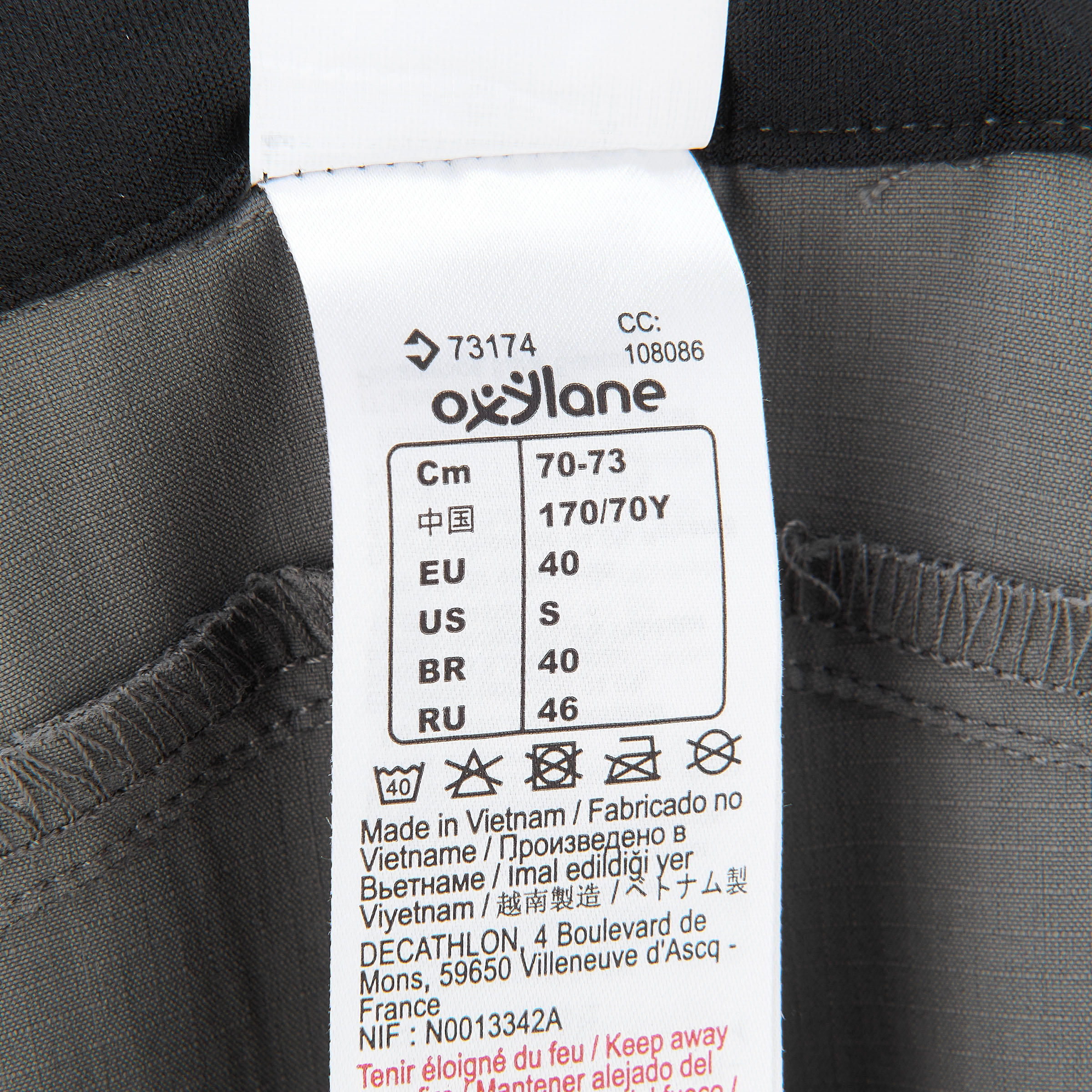 Forclaz 500 women's walking trousers - grey 7/8