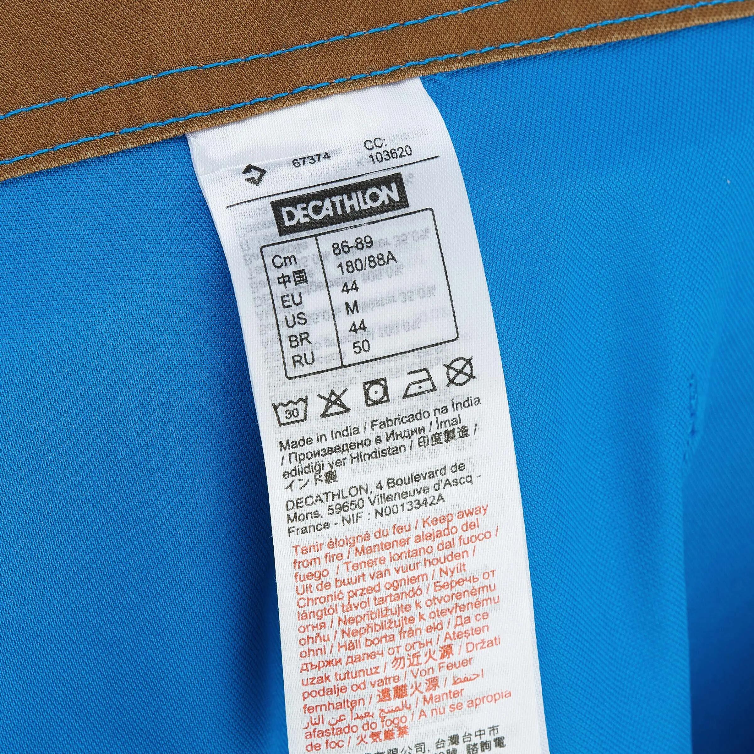 Men's Arpenaz 100 Hiking Shorts Blue 7/13