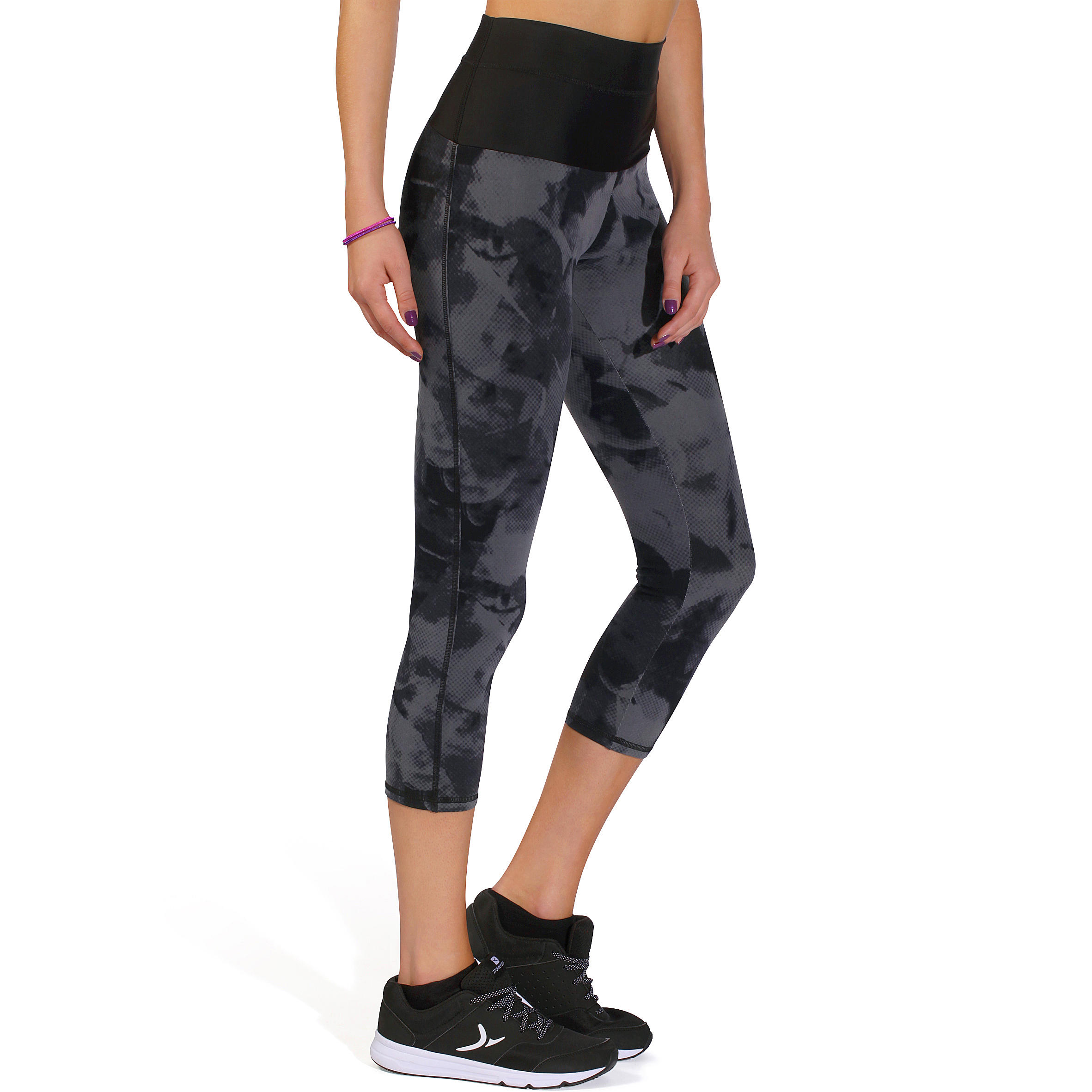 Shape+ Women's Fitness Flat-Stomach 7/8 Print Leggings - Black 3/12