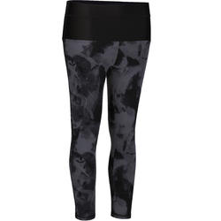 Legging 7/8 effet ventre plat SHAPE+ fitness femme imprimé noir