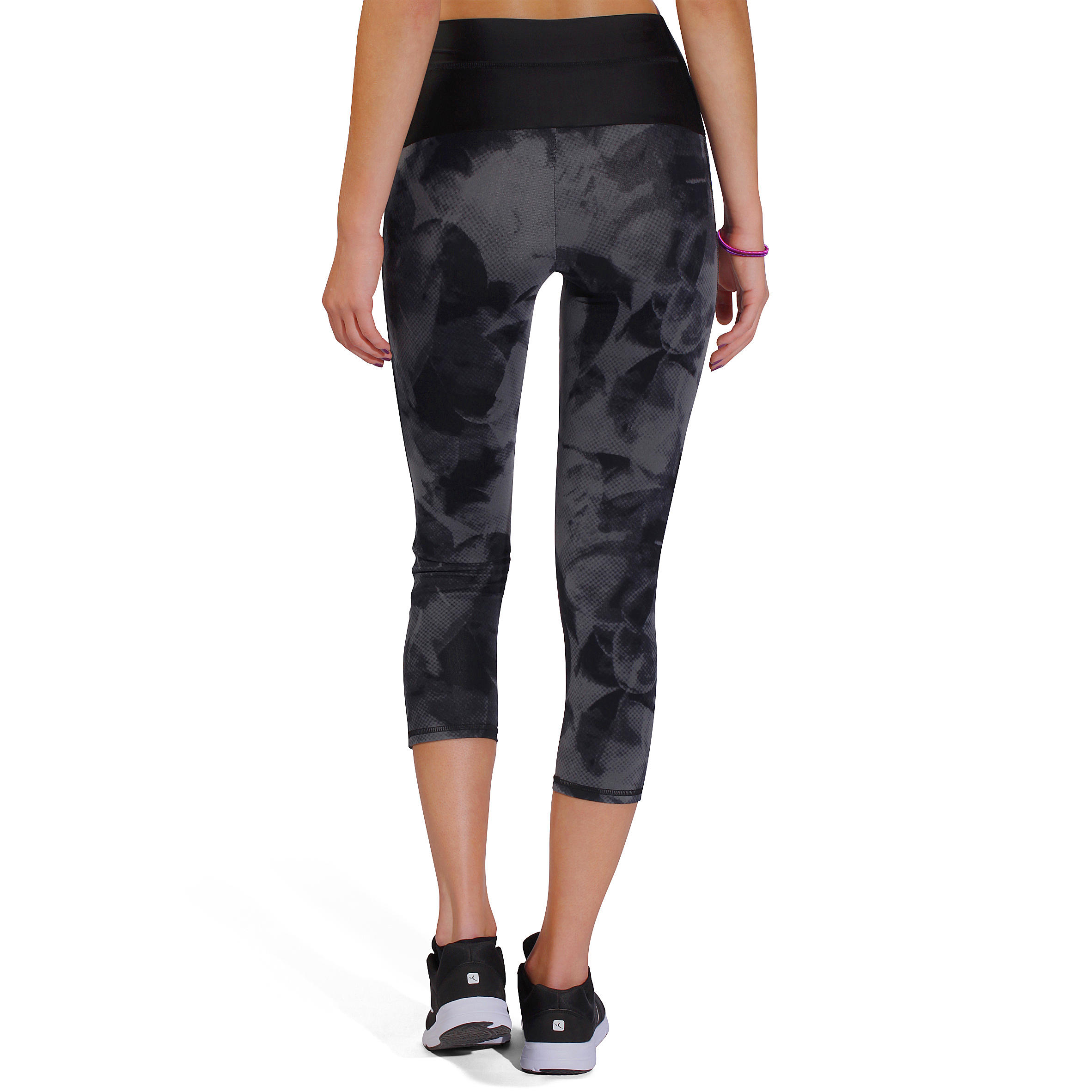 Shape+ Women's Fitness Flat-Stomach 7/8 Print Leggings - Black 4/12