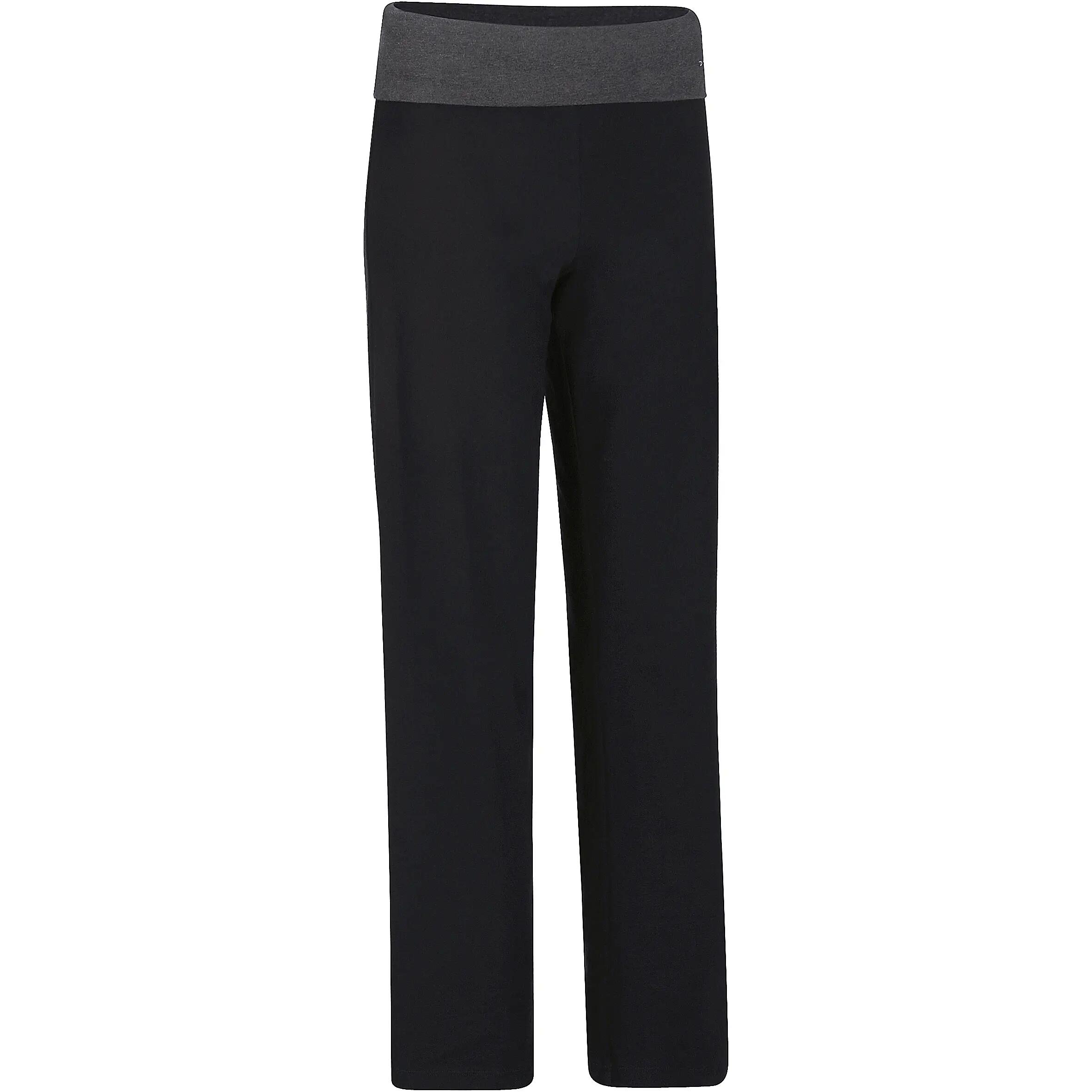 Women's Organic Cotton Gentle Yoga Bottoms - Black 11/12