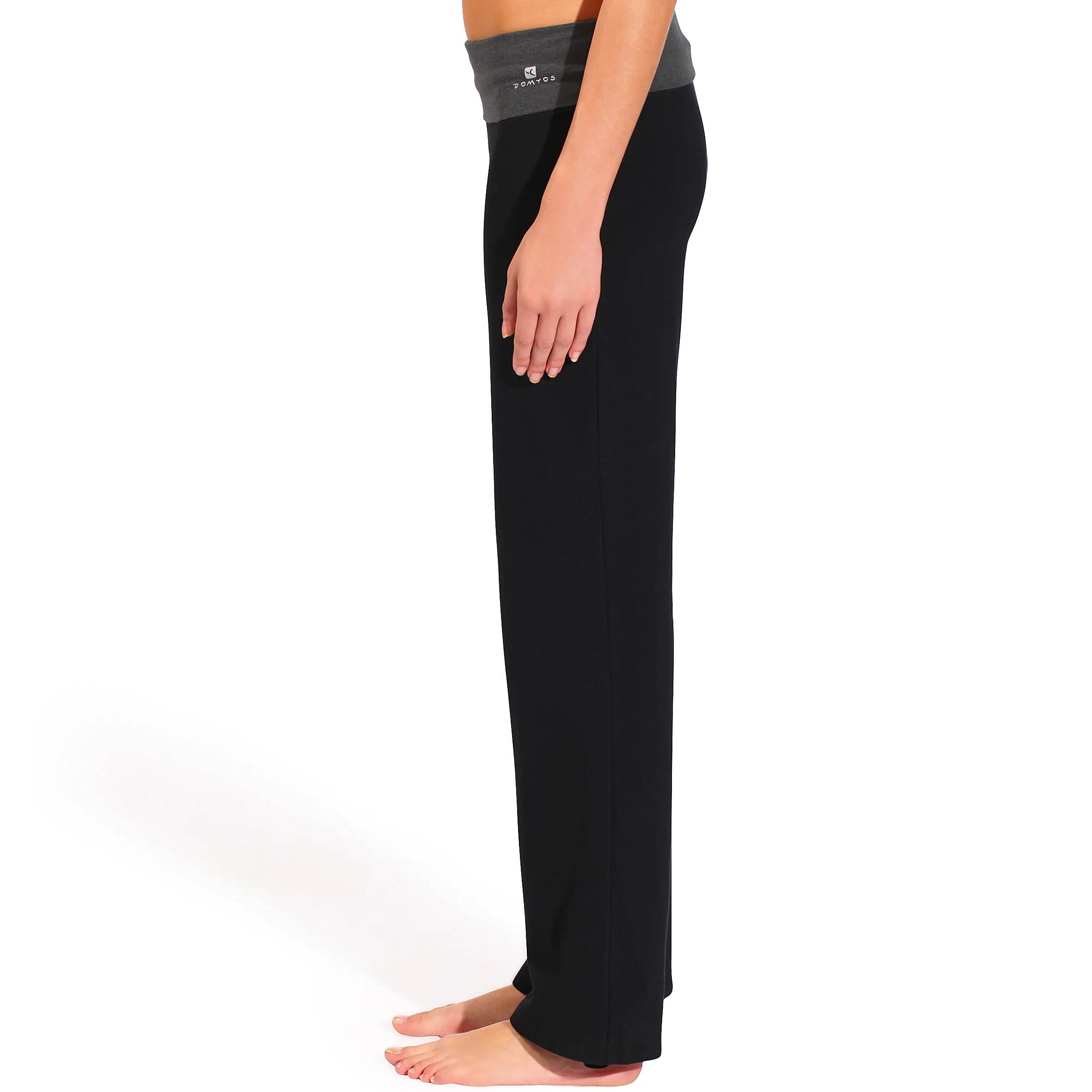 Women's Organic Cotton Gentle Yoga Bottoms - Black 10/12