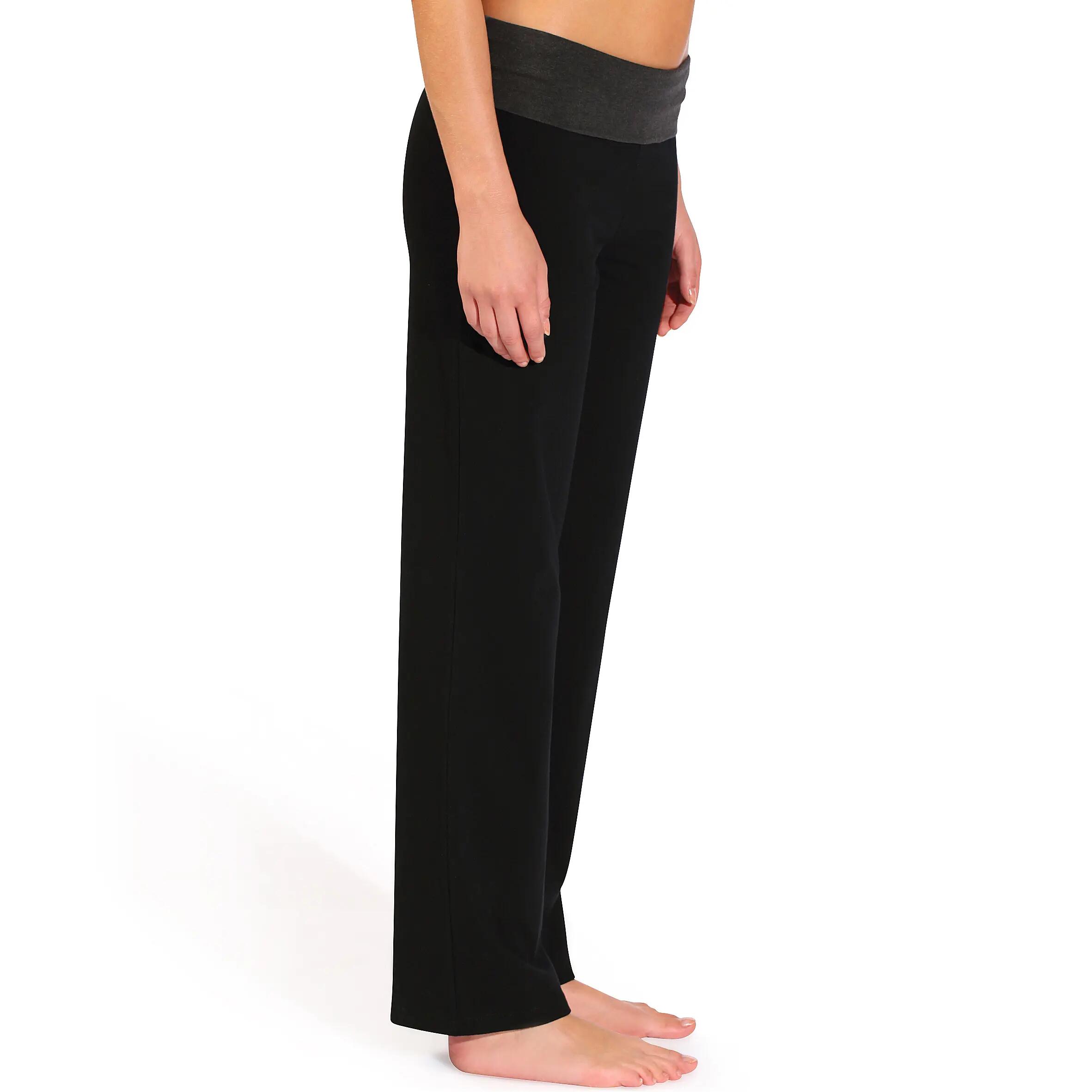 Women's Organic Cotton Gentle Yoga Bottoms - Black 9/12