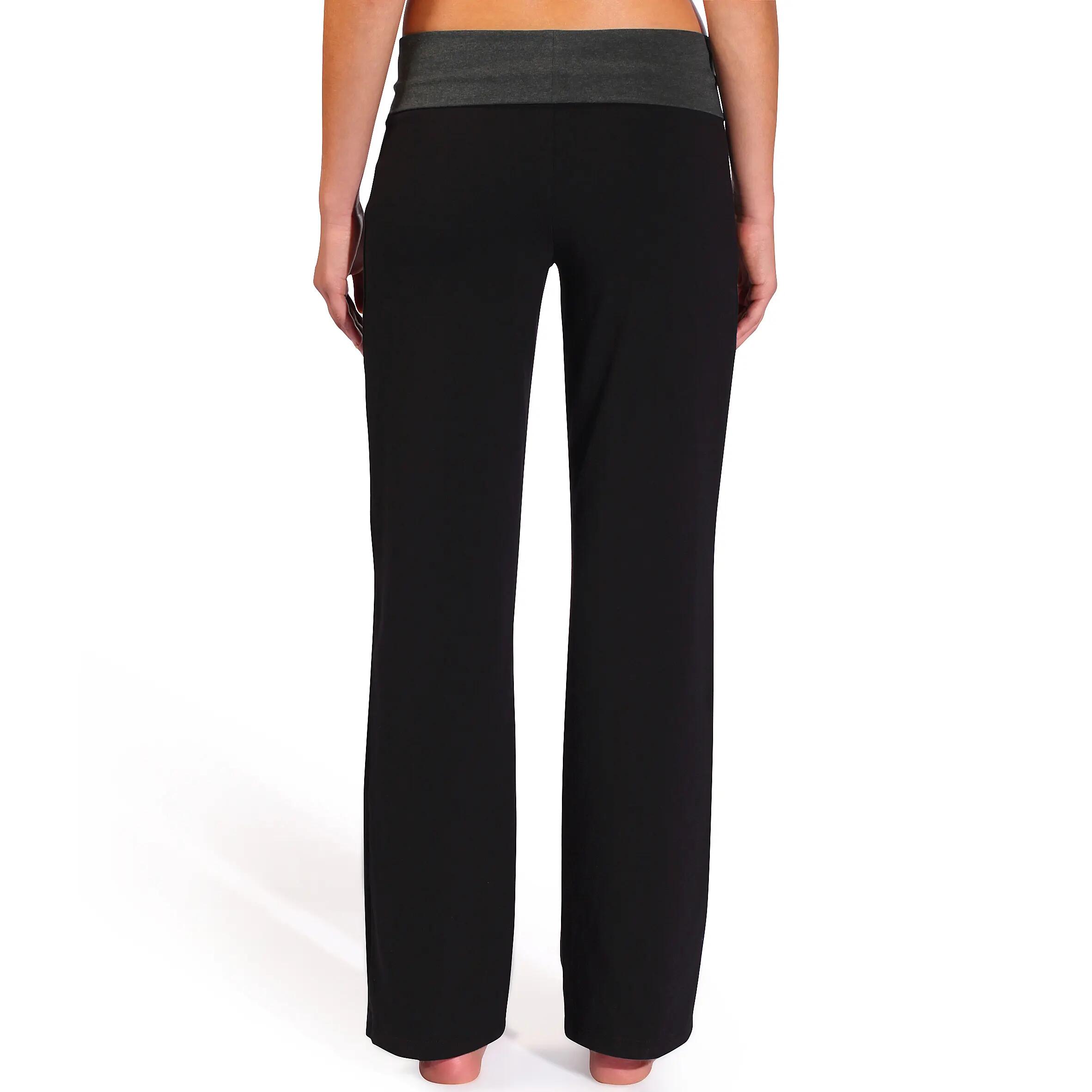 Women's Organic Cotton Gentle Yoga Bottoms - Black 8/12