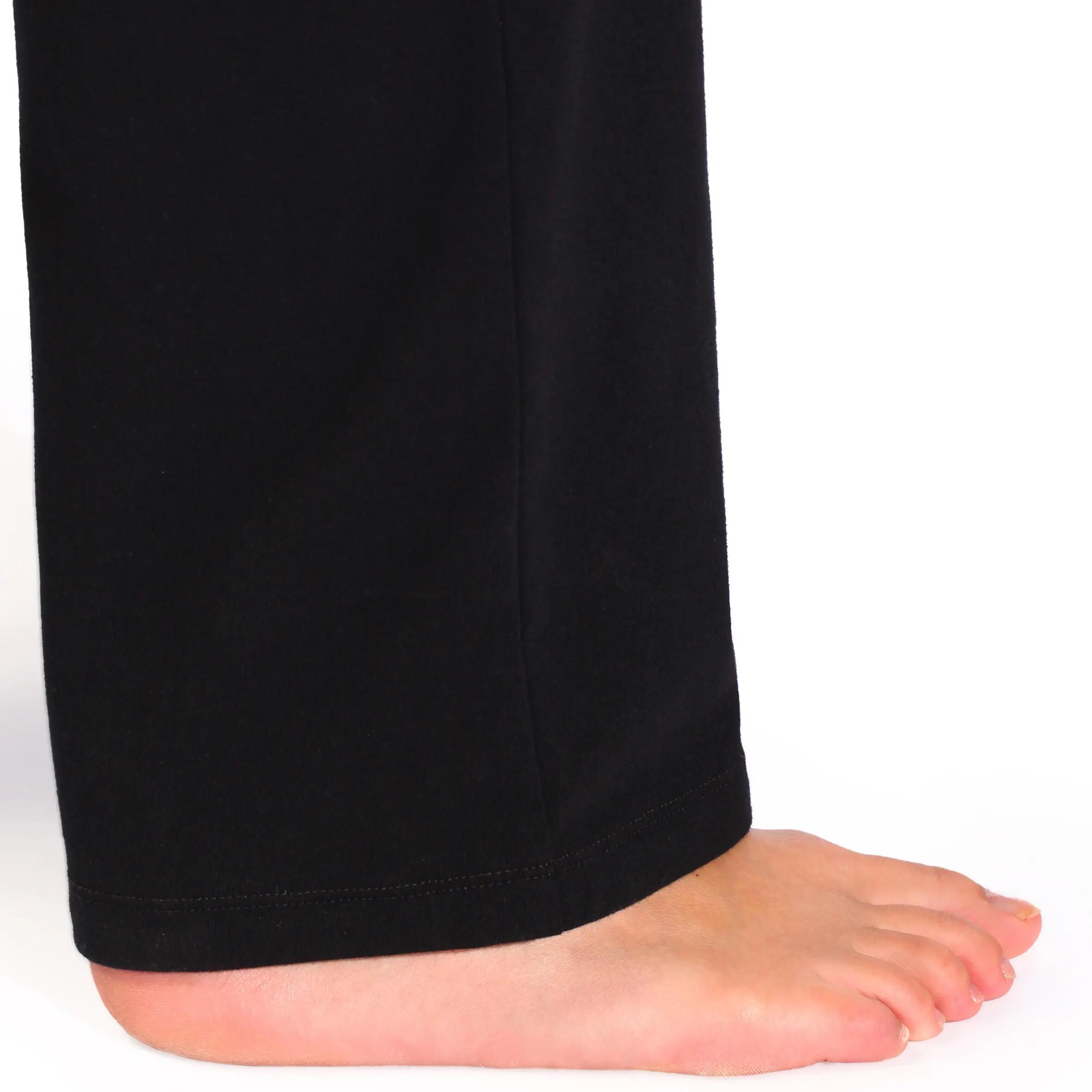 Women's Organic Cotton Gentle Yoga Bottoms - Black 3/12