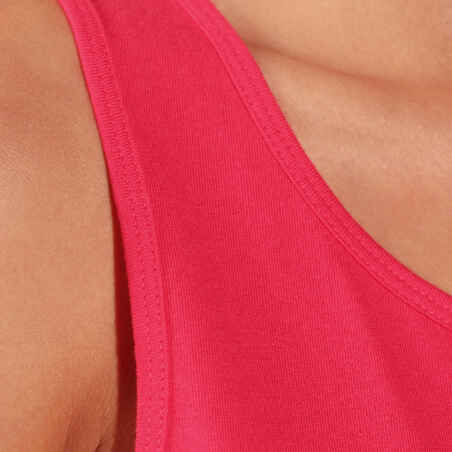 100 Women's Gentle Gym & Pilates Tank Top - Pink