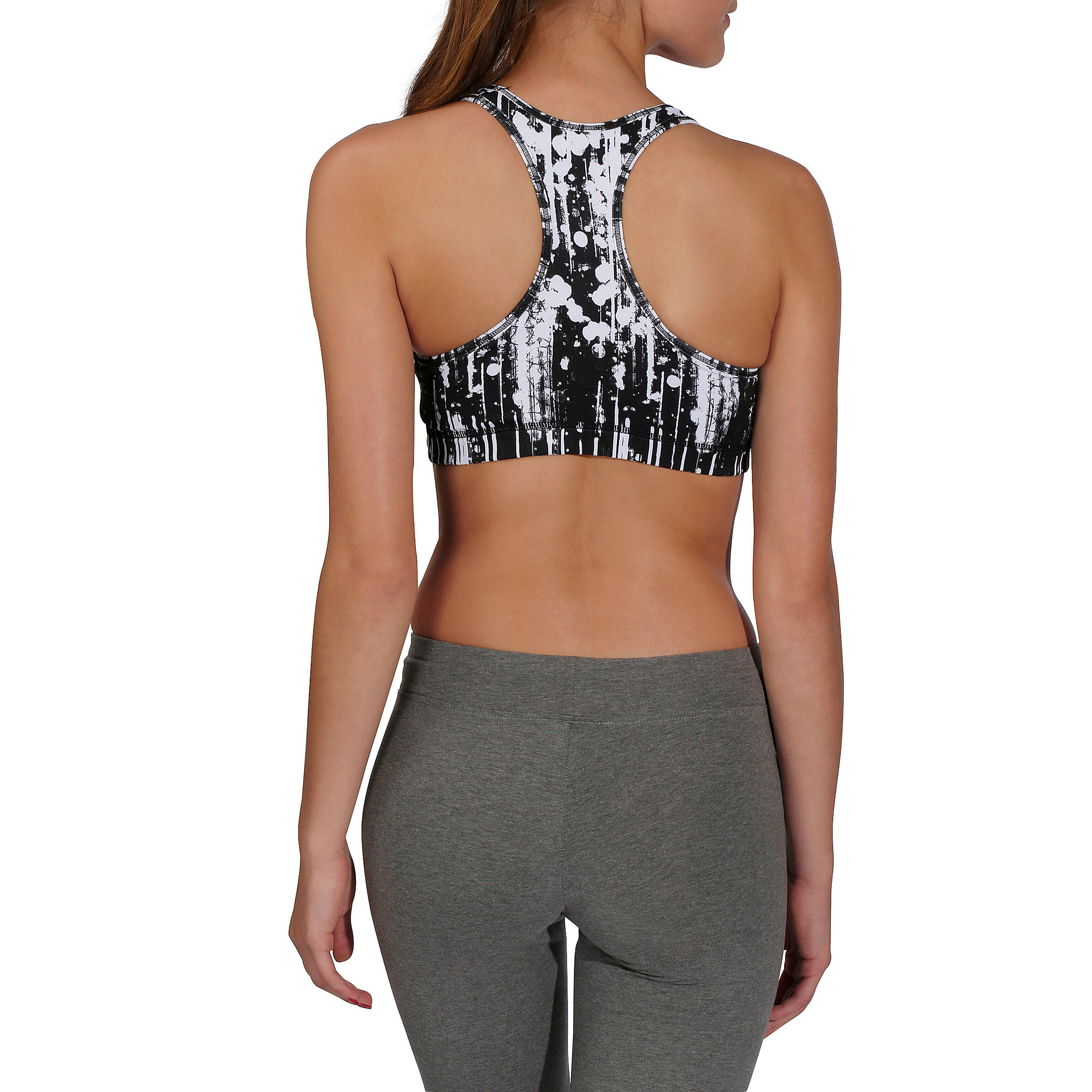 Breathe Women's Sports Bra - Black Print 4/14