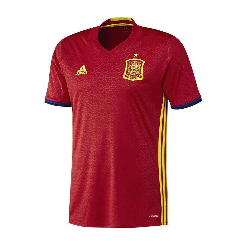 Replika fotbalového dresu Španělska 2016 červená