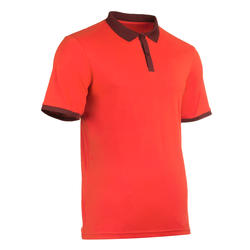 POLO HOMME SOFT ROUGE 500 TENNIS BADMINTON TENNIS DE TABLE PADEL SQUASH ARTENGO