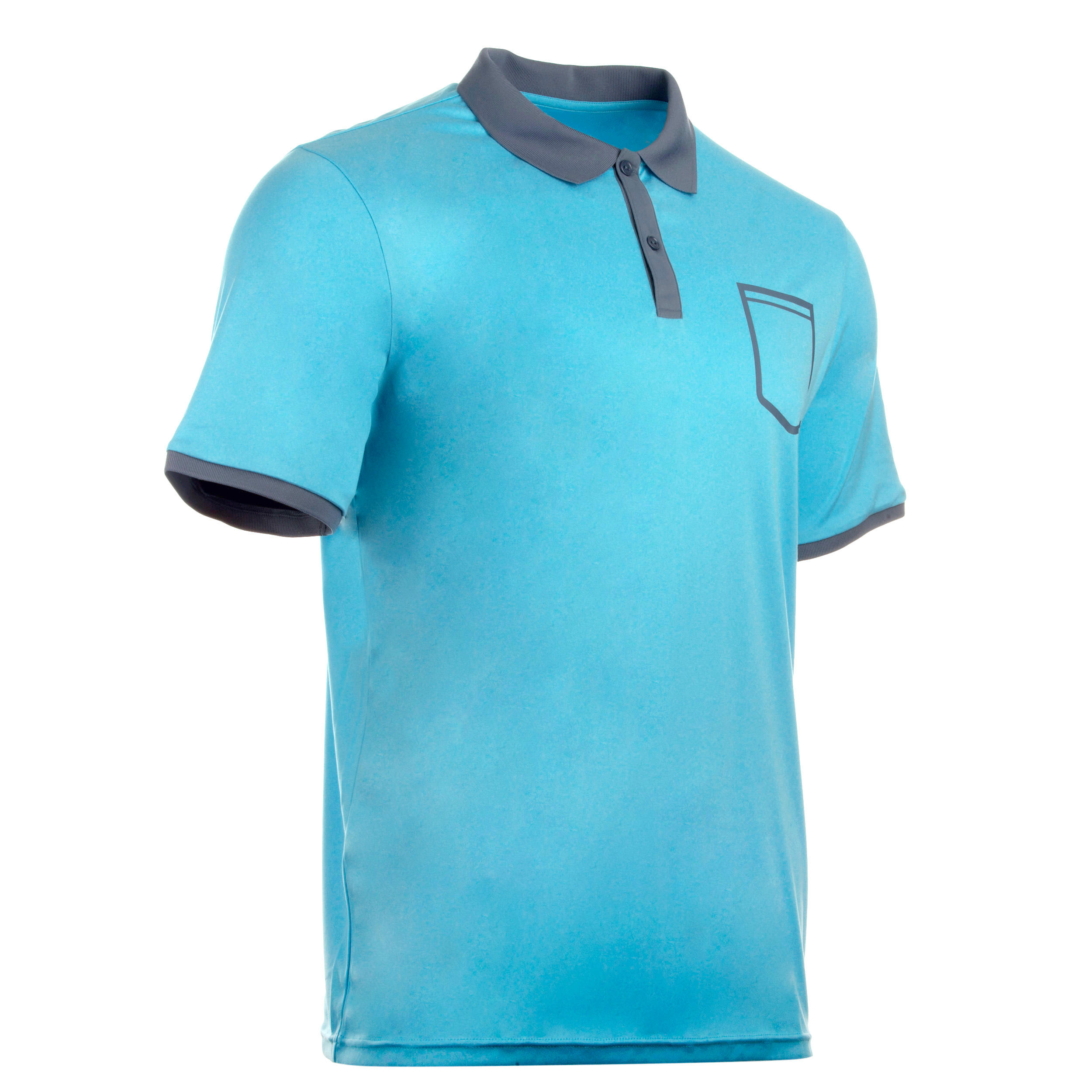 ARTENGO Soft Padel Tennis Badminton Squash Table Tennis Pocket Polo Shirt - Blue