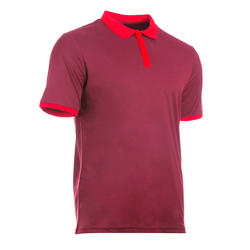 POLO HOMME SOFT BORDEAUX 500 TENNIS BADMINTON TENNIS DE TABLE PADEL SQUASH
