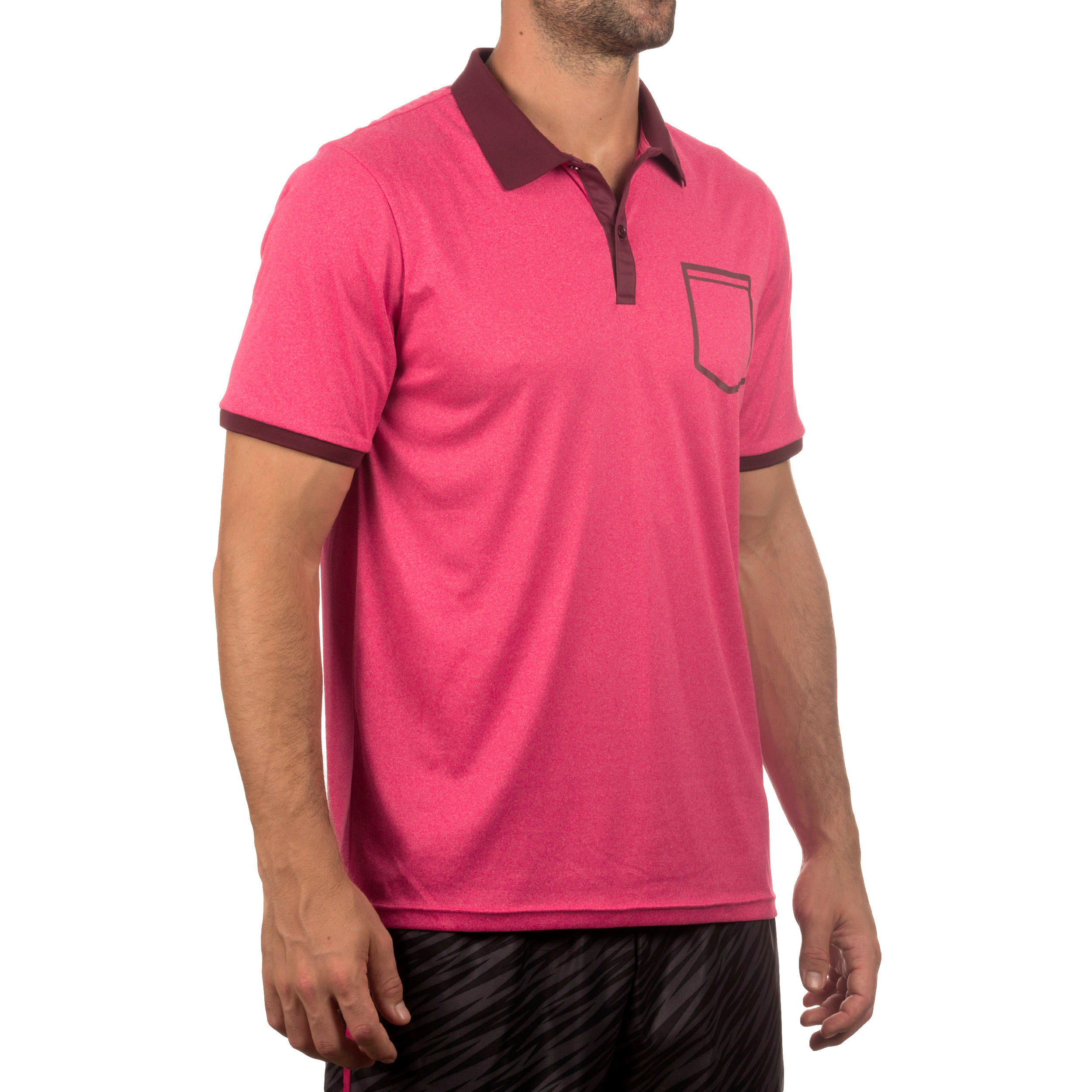 Soft Pocket Padel Tennis Badminton Squash Table Tennis Polo Shirt - Pink 9/14